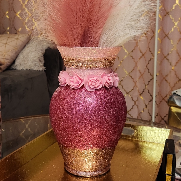 Elegant Vase White Gold 'n Rose Pink main image 1